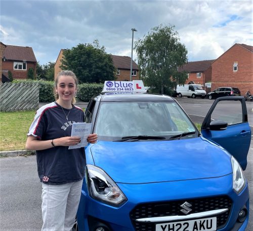 Orli Cranston of Chapmanslade Passed Driving Test First Time in Trowbridge