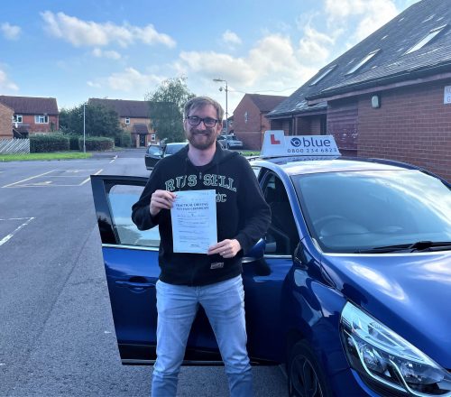 Oscar Brunslev From Chilcompton Passed his test First Time