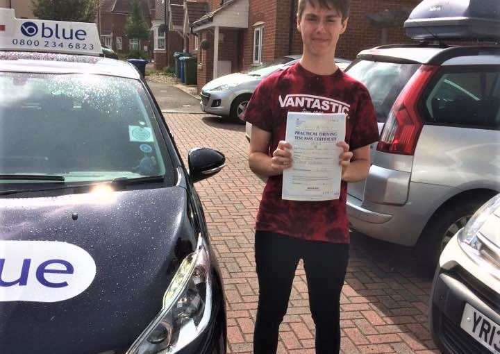 Aidan Rudd-Hirst passed his driving test at Reading Driving Test Centre