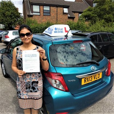 Reading Driving Test Pass for Puloma Kundu