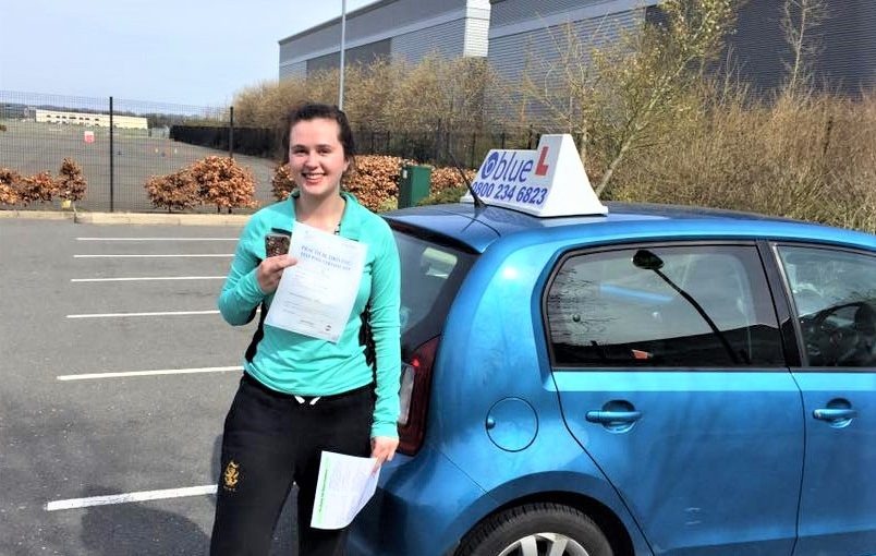 Holly Wright from Sandhurst passed driving test in Farnborough