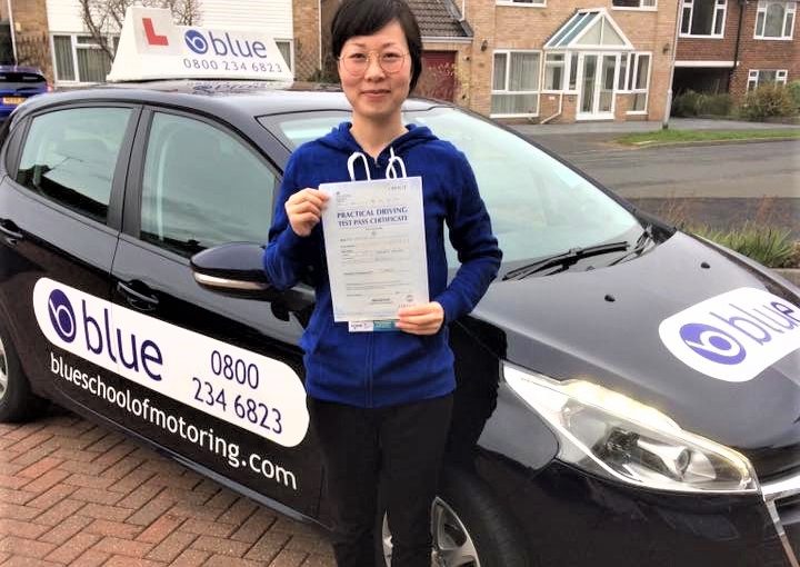 Rita Chenxiao Guo from Sandhurst passed her driving test in Farnborough