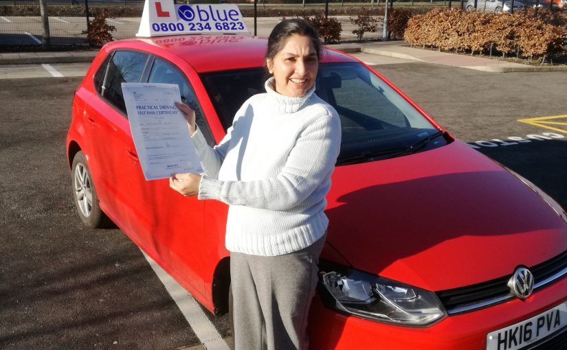 Congratulations to Shaveta kumar of Yateley, Hampshire who passed her driving test in Farnborough