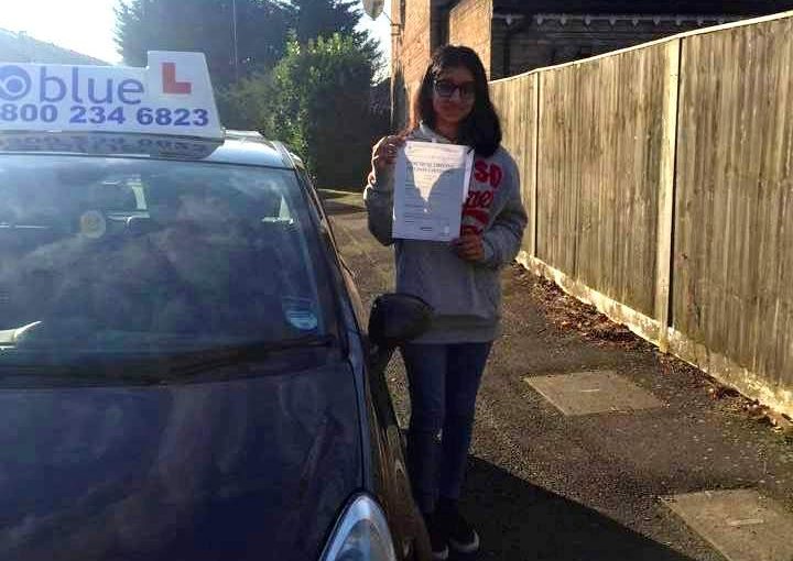 Well done to Simran for passing her driving test this morning in Slough