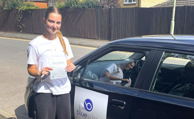 Sophie Passed Driving Test in Chertsey Surrey 1 Fault