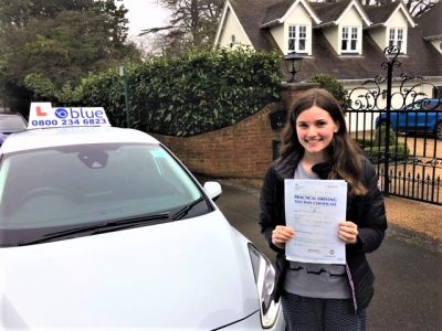 Sunningdale Driving Test Pass for Alice Myers