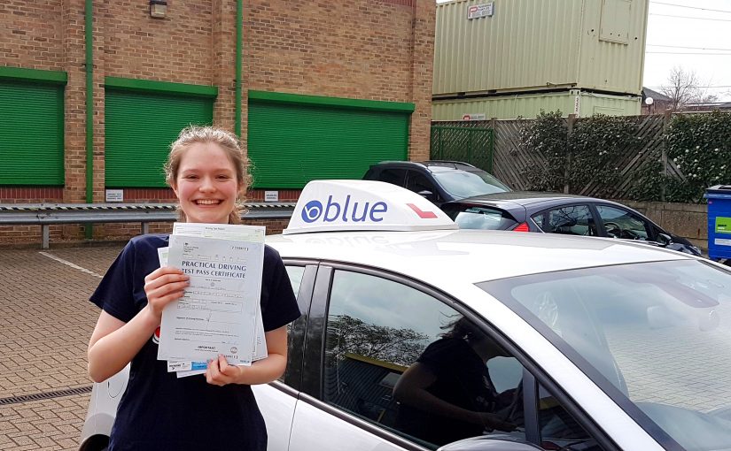 A brilliant result, for Nicole Warren of Sunningdale, Berkshire who passed her driving test with only One little fault