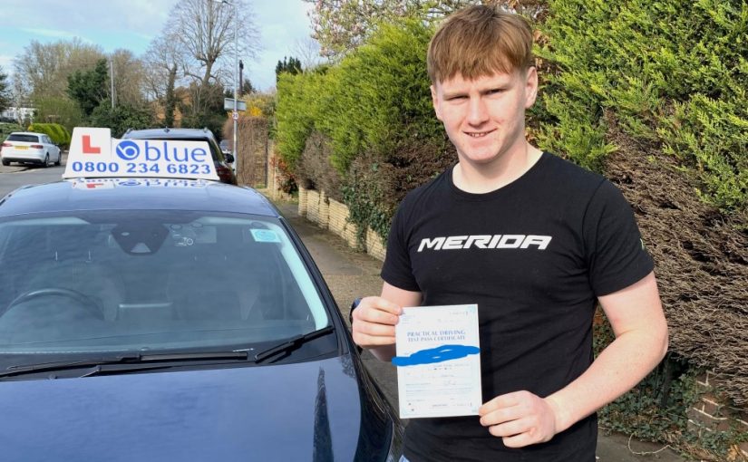 Toby Baker of Windsor Passed Driving Test in Uxbridge