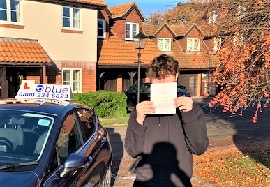Tommy Hopes of Old Windsor passed Driving test in Chertsey