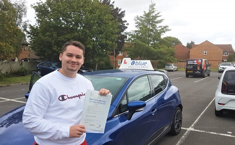 Kyle McGuire from Trowbridge in Wiltshire passed driving test FIRST TIME