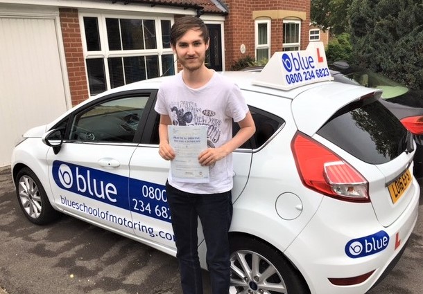 Adam Bennett of Warfield who passed his test on his FIRST attempt
