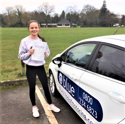 Roma Longster of Windsor, Berkshire passed her driving test