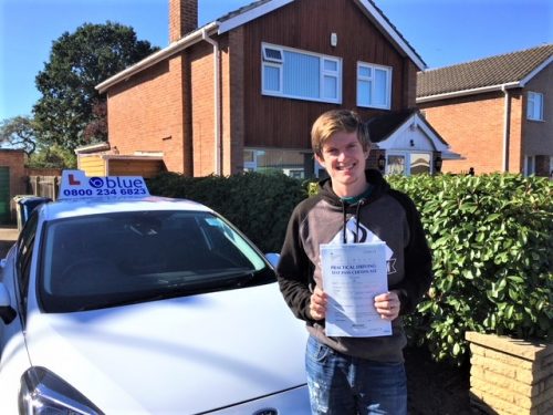 Stevie Creasy of Windsor passed his driving test in Slough