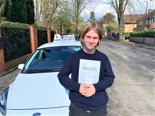 Windsor Driving Test pass for Sam Selby of Windsor