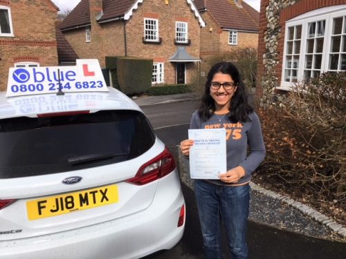 Jasmin Dhaliwal of Winkfield Row who passed her test