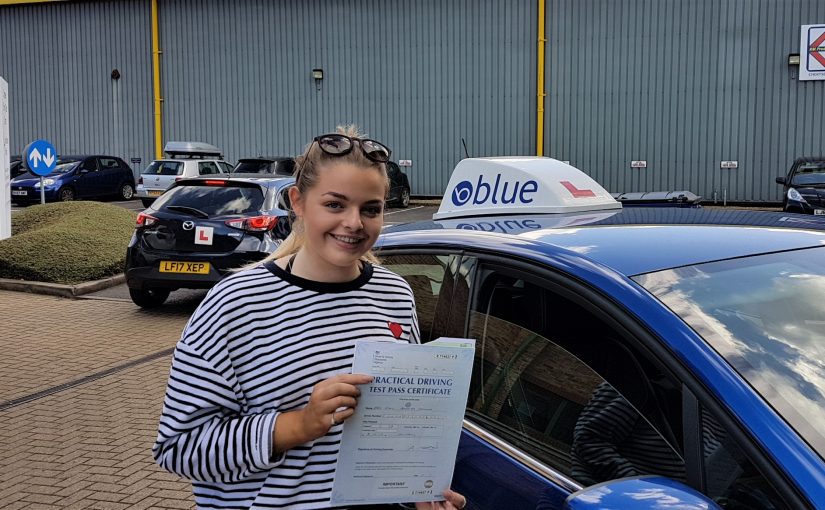 Katie Edwards of Winkfield Row, Berkshire Passed her driving test FIRST TIME