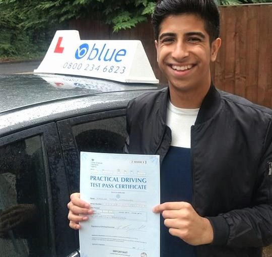 Driving Test Pass for Hassan Choudhry of Wokingham who passed in Reading Berkshire