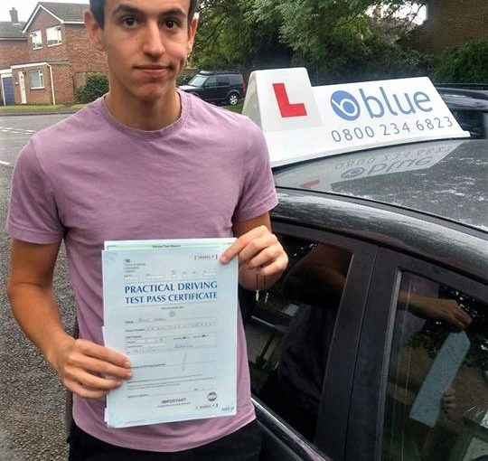 Roye Arbel of Wokingham who passed his test at Reading first time