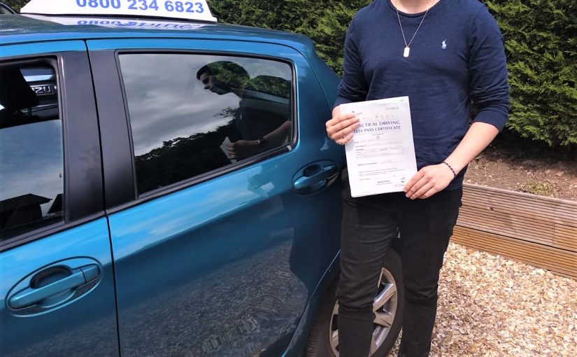 Perry Knight from Wokingham passed his driving test in Reading