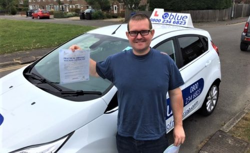 Ian Giddings from Windsor passed his driving test First Time in Slough Berkshire