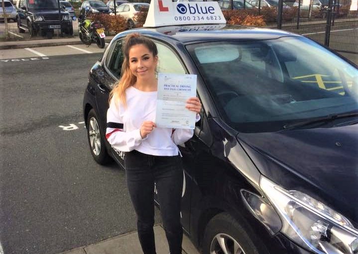 Heather Lewis from Yateley passed her driving test in Farnborough