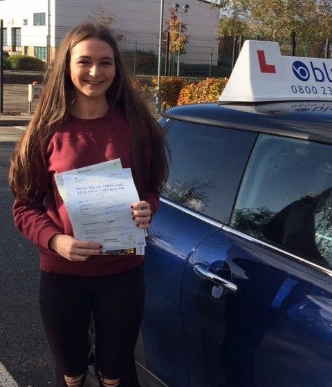 driving test pass for Zoe Fisher