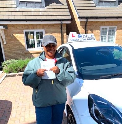 A blinding result for Charity N Passed Driving Test in Chertsey ZERO Faults