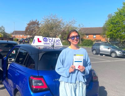 Giorgia F Passed Driving Test with only One Fault in Trowbridge