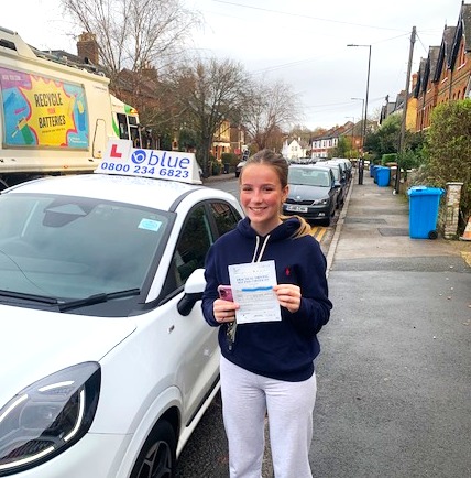 Image of Gracie S of Windsor Passed Practical Driving Test in Chertsey FIRST TIME