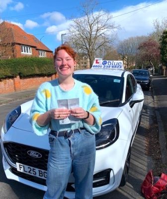 Jura L of Windsor Passed Practical Driving Test in Chertsey