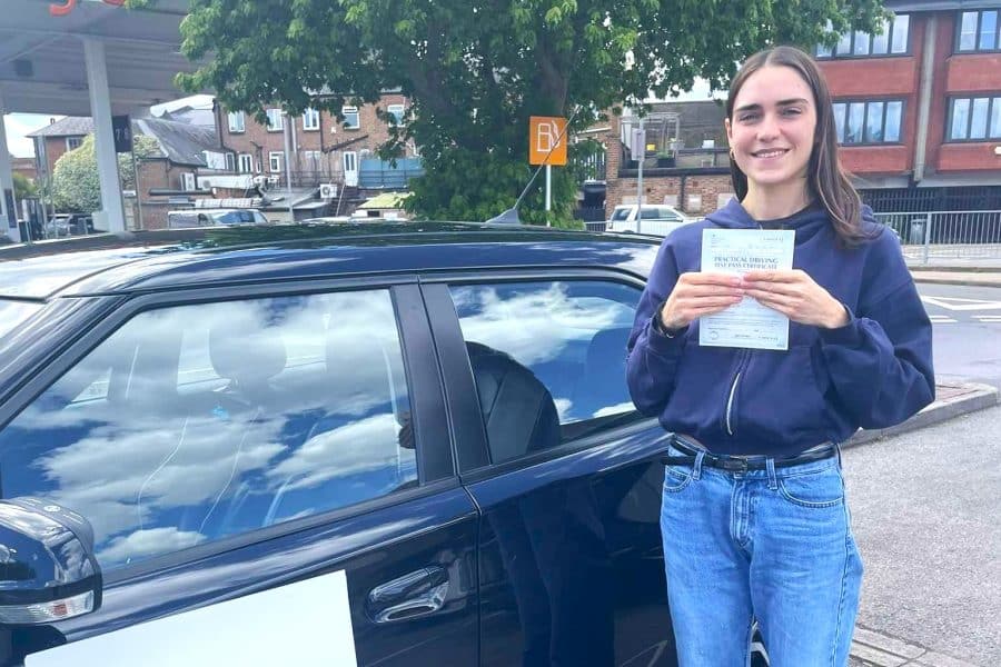 Image of Lucienne Passes Driving Test in Chertsey with Just One Minor Fault — Blue Driving School