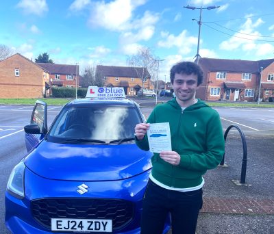 Oliver F of Norton Saint Philip Passed his Driving Test in Trowbridge